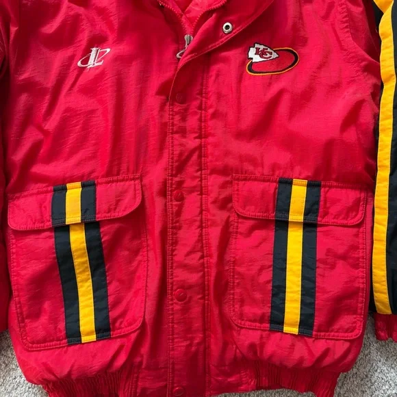Vintage 90s Kansas City Chiefs NFL Pro Line Logo Athletic Jacket Youth XL Red - Picture 5 of 16